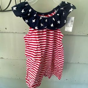 July 4th, red white and blue romper. 12-18mon